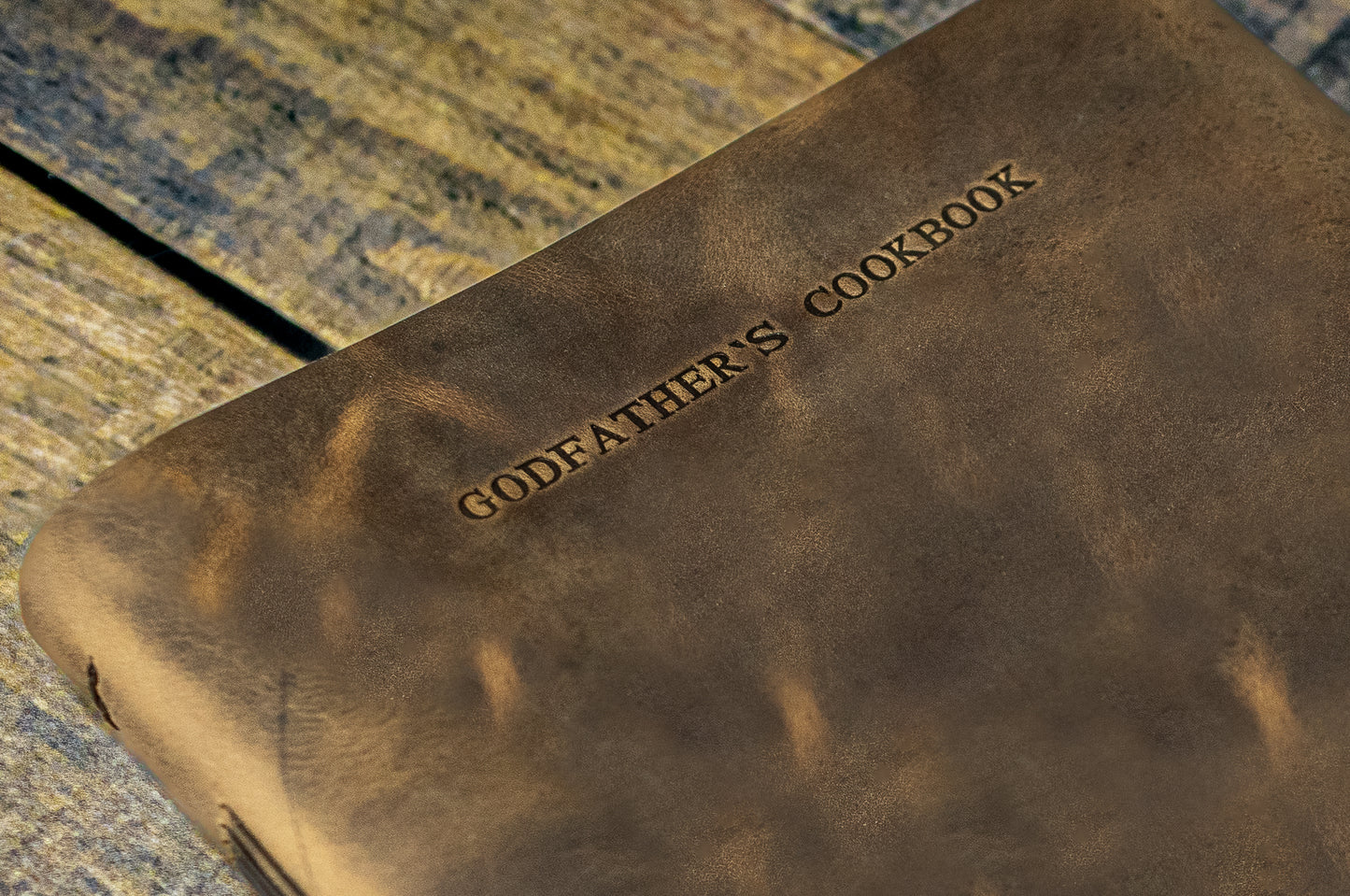 Personalized Leather Family Heirloom Recipe Journal, Sewn Bound in Full Grain Leather