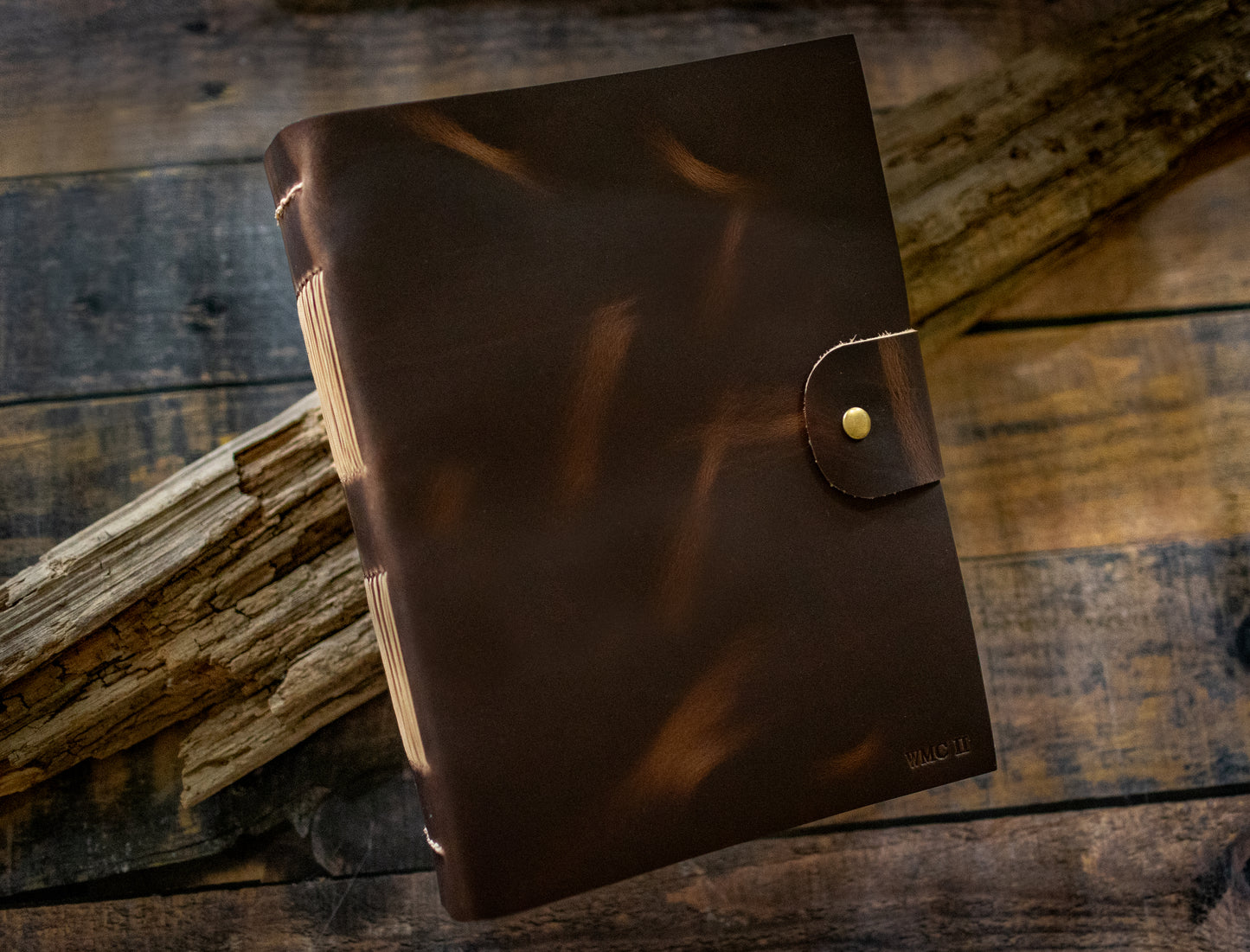 Classic Snap Notebook - Sewn Bound Leather Journal