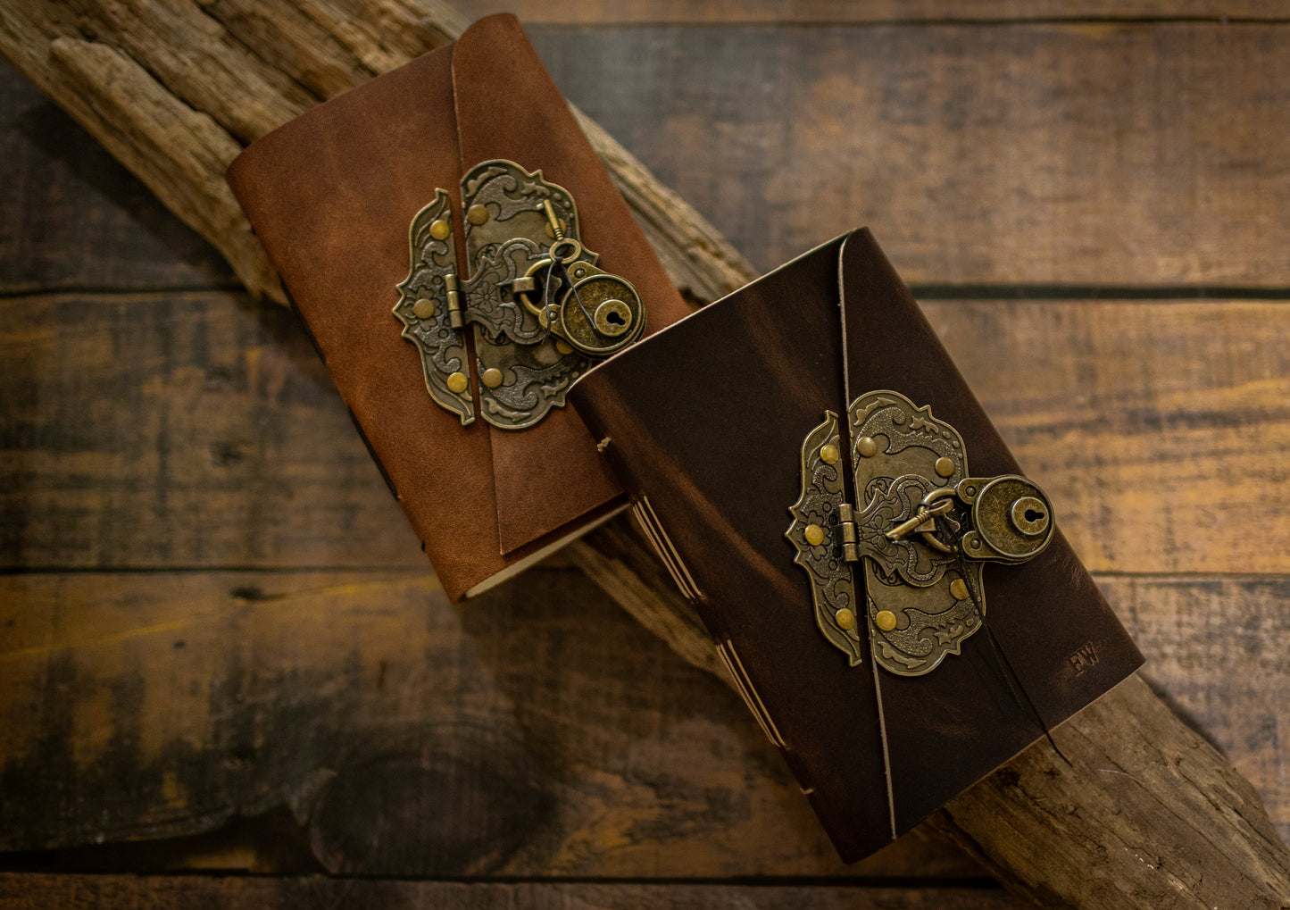 Lock + Key Diary - Sewn Bound Leather Journal
