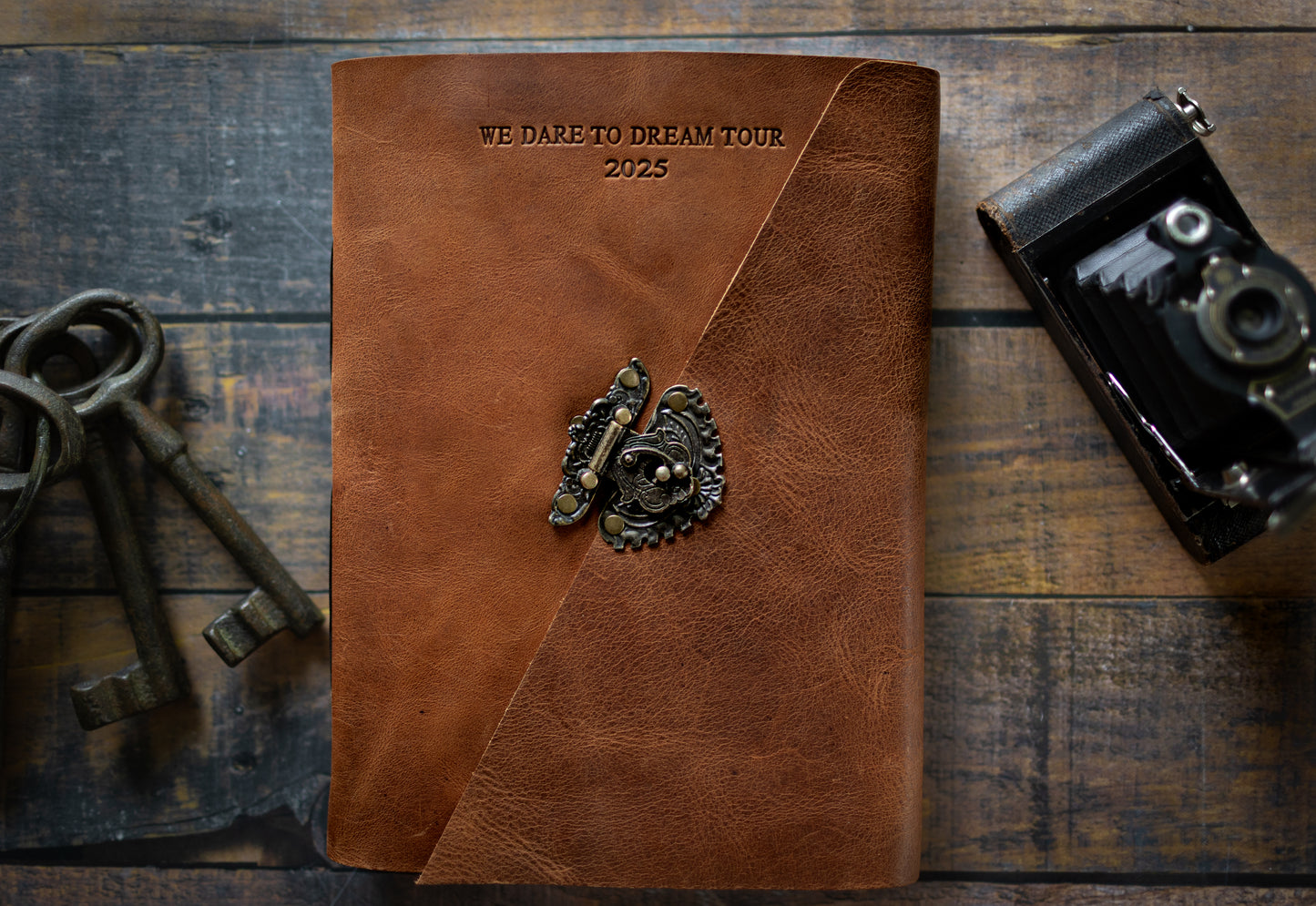 Vintage Clasp 2 - Sewn Bound Leather Journal