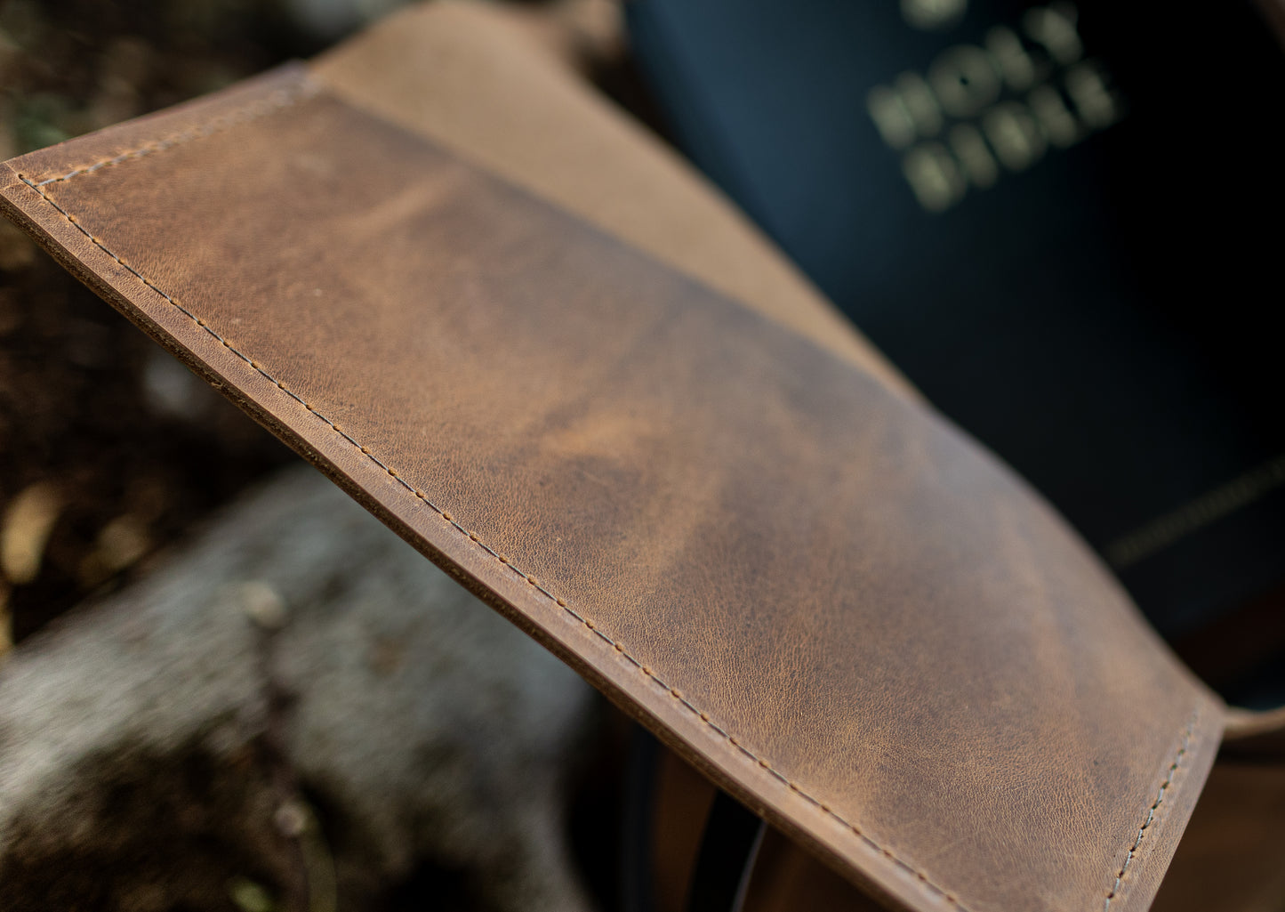 Custom Leather Bible Cover, Premium Full Grain Leather Book Cover and Bible Protector | Option to Bundle w/ Leather Book Bag