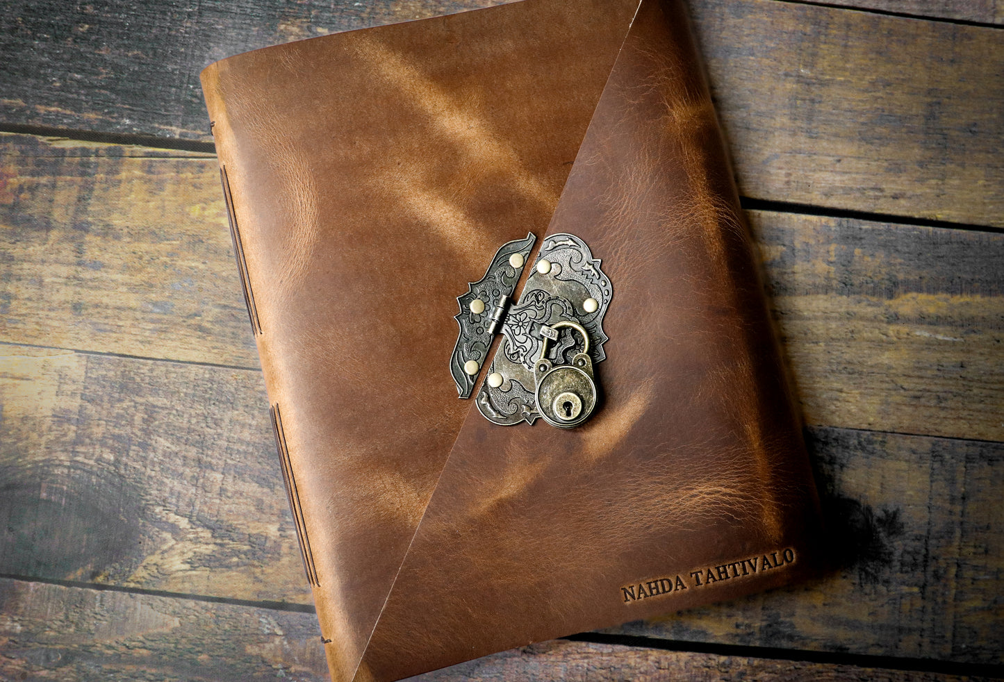 Lock + Key Diary - Sewn Bound Leather Journal