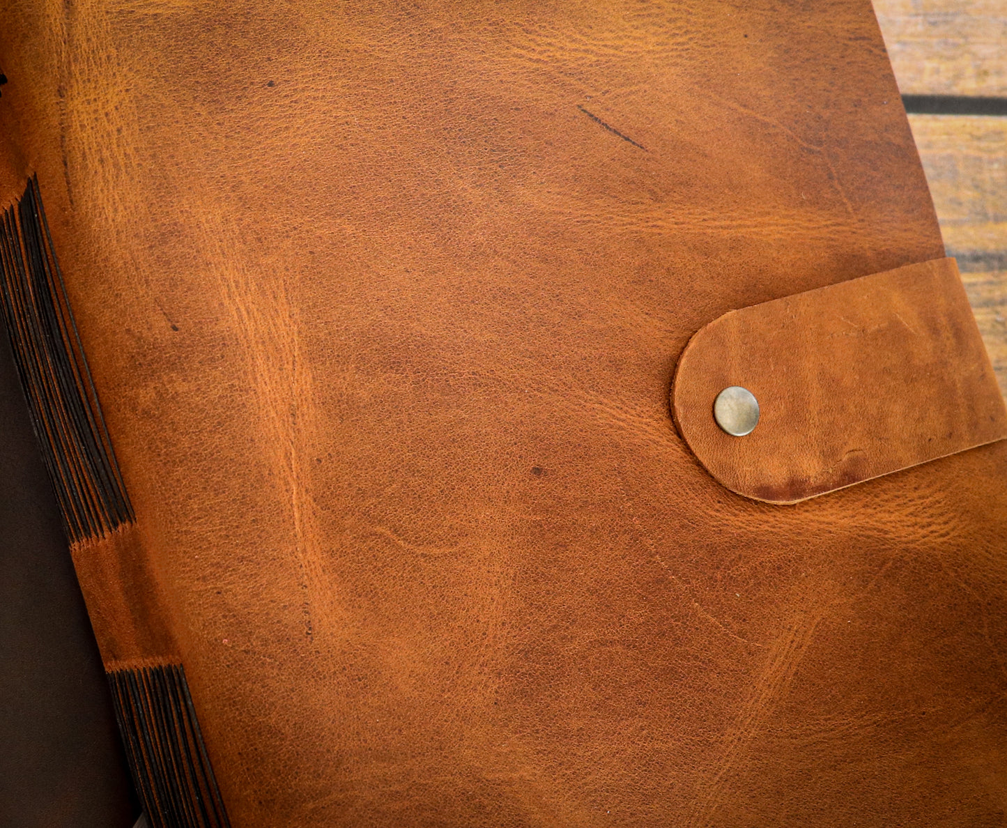 THE HALF TOME - Giant Leather Family Tome, Big Huge Rustic Heirloom Keepsake Book, Sewn in Premium Leather