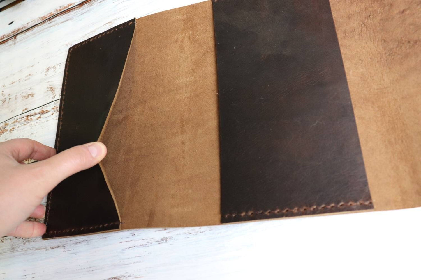 Journal Pockets for Leather Journals, Personalize and Customize Option For All Hank Belle Journals, Hand Sewn, Full Grain Premium Leather