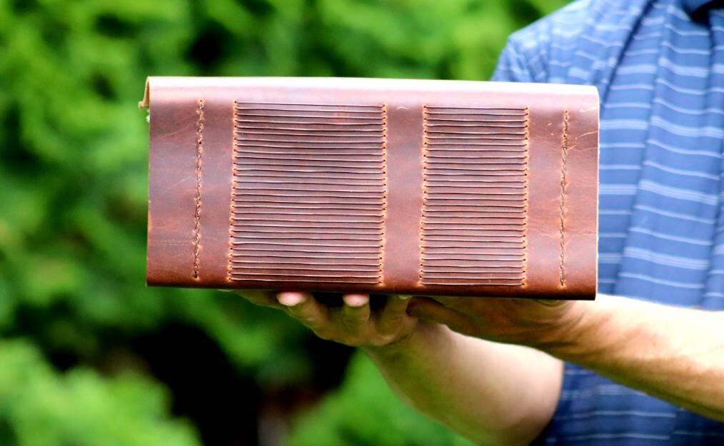 THE MASSIVE - Giant Leather Family Tome, Big Huge Rustic Heirloom Keepsake Book, Large Premium Personalized Memory Journal, Lined, Blank