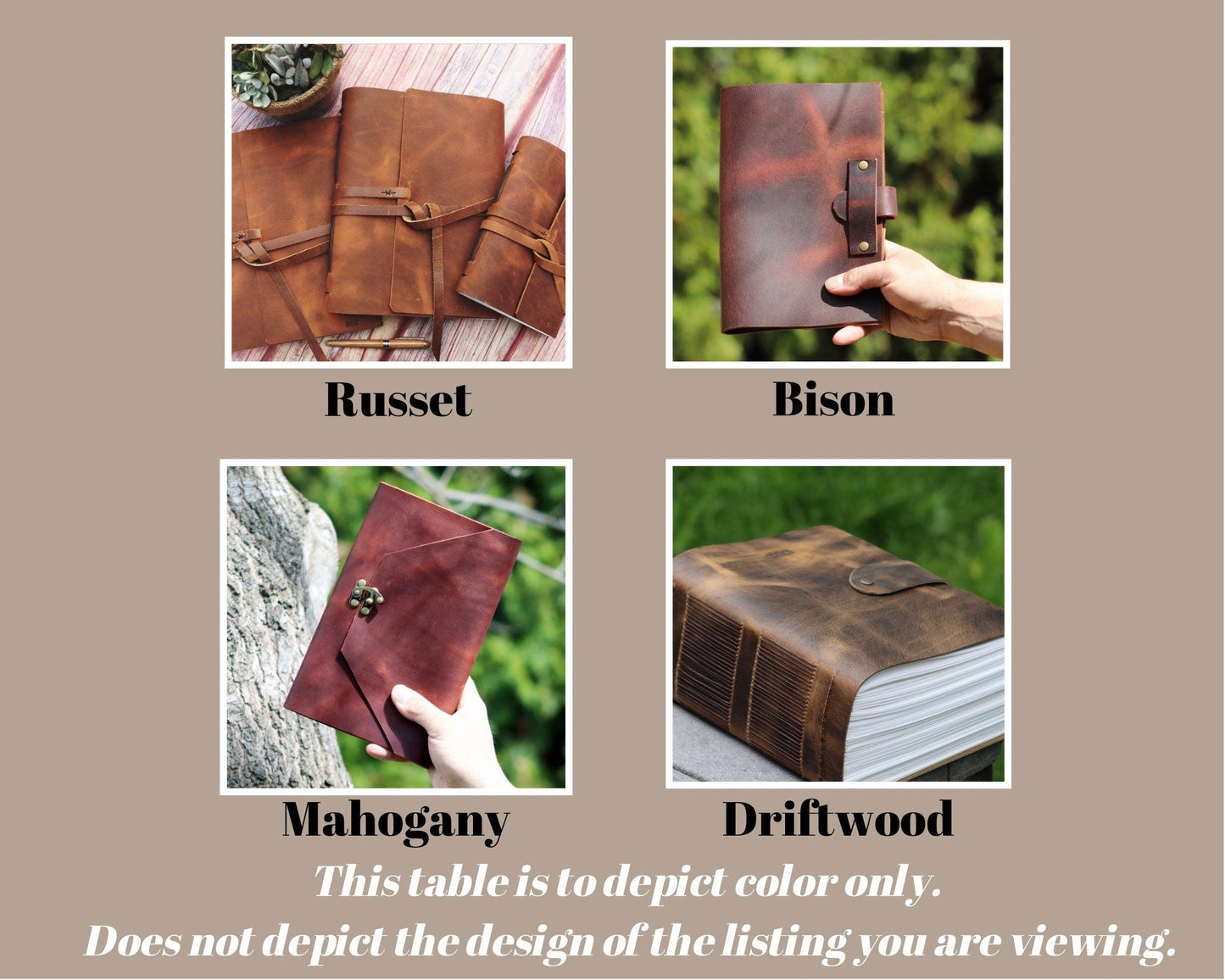 Sewn Bound Personalized Leather Vintage Clasp Journal, Rustic Diary, Sketchbook, Watercolor Book, Premium Leather Bound + Fully Customizable