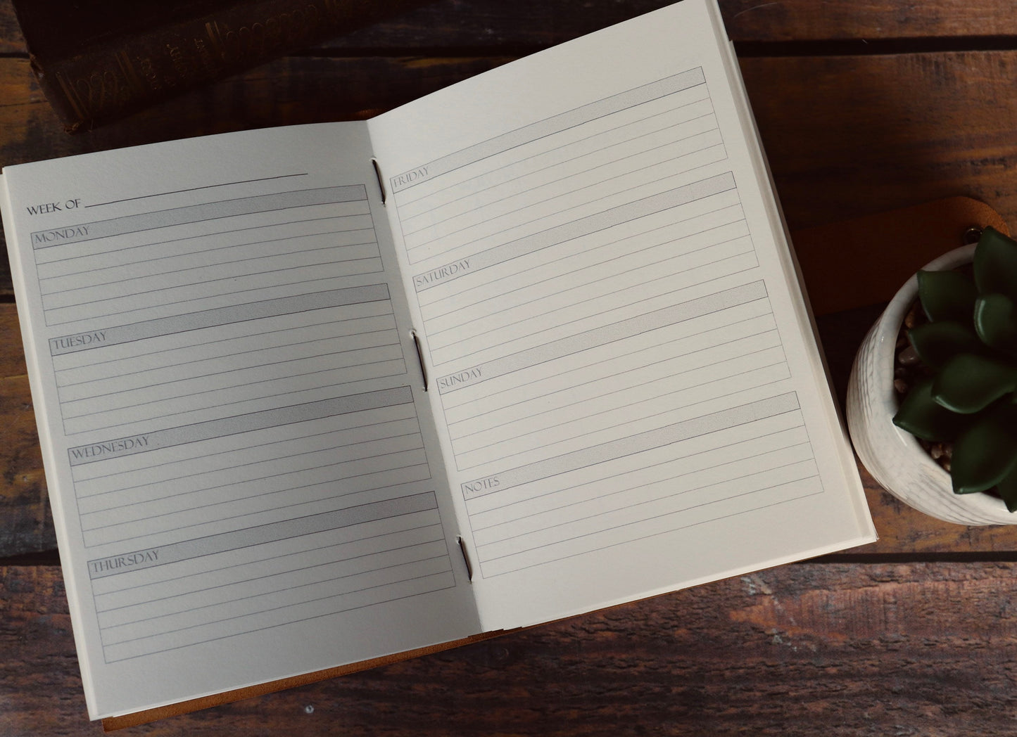 6x9 Personalized Leather Planner, Rustic Refillable OR Sewn 2022 Daily, Weekly, Monthly, Yearly Planning Journal, Premium Graduation Gift