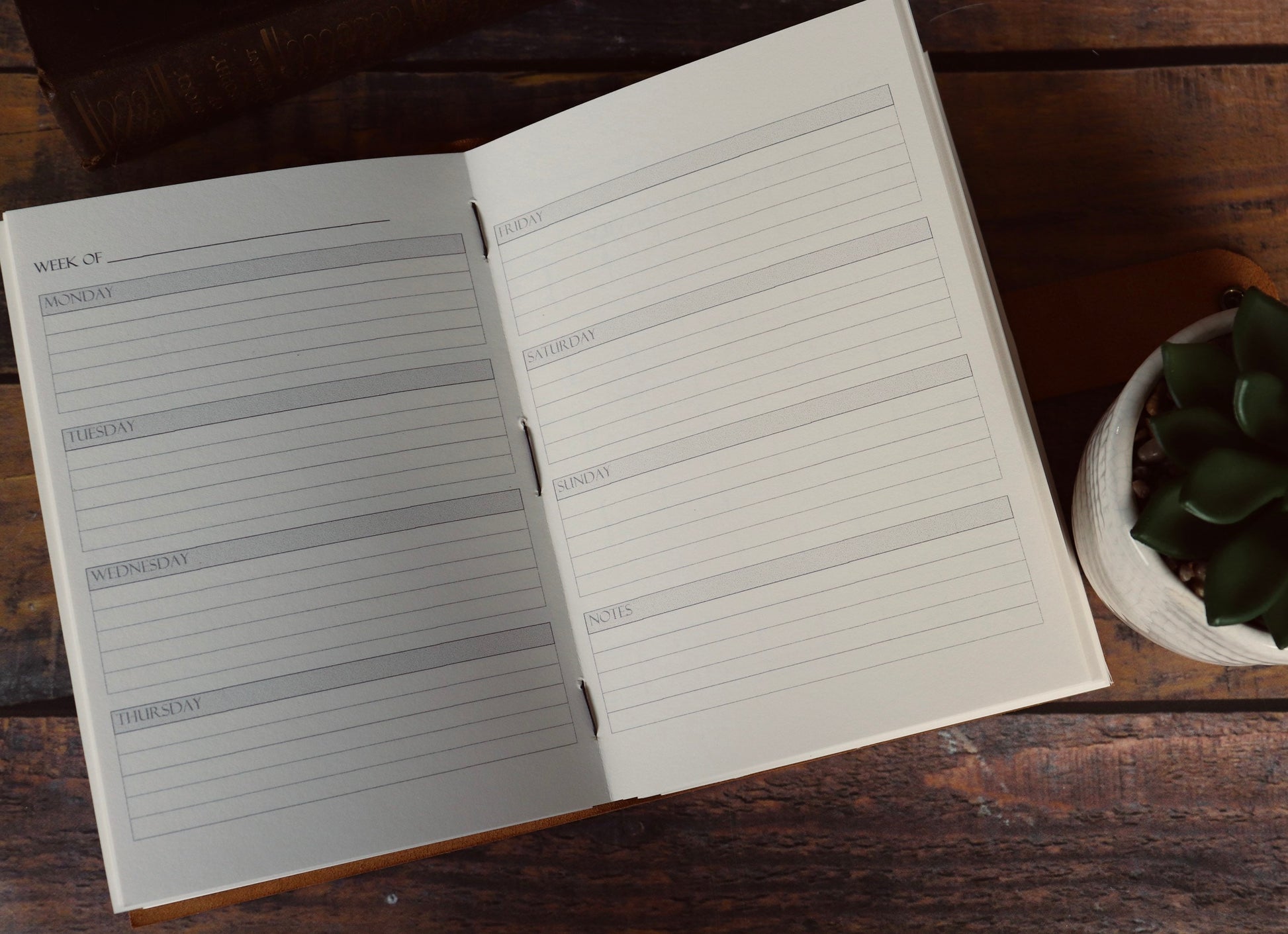 6x9 Personalized Leather Planner, Rustic Refillable OR Sewn 2022 Daily, Weekly, Monthly, Yearly Planning Journal, Premium Graduation Gift