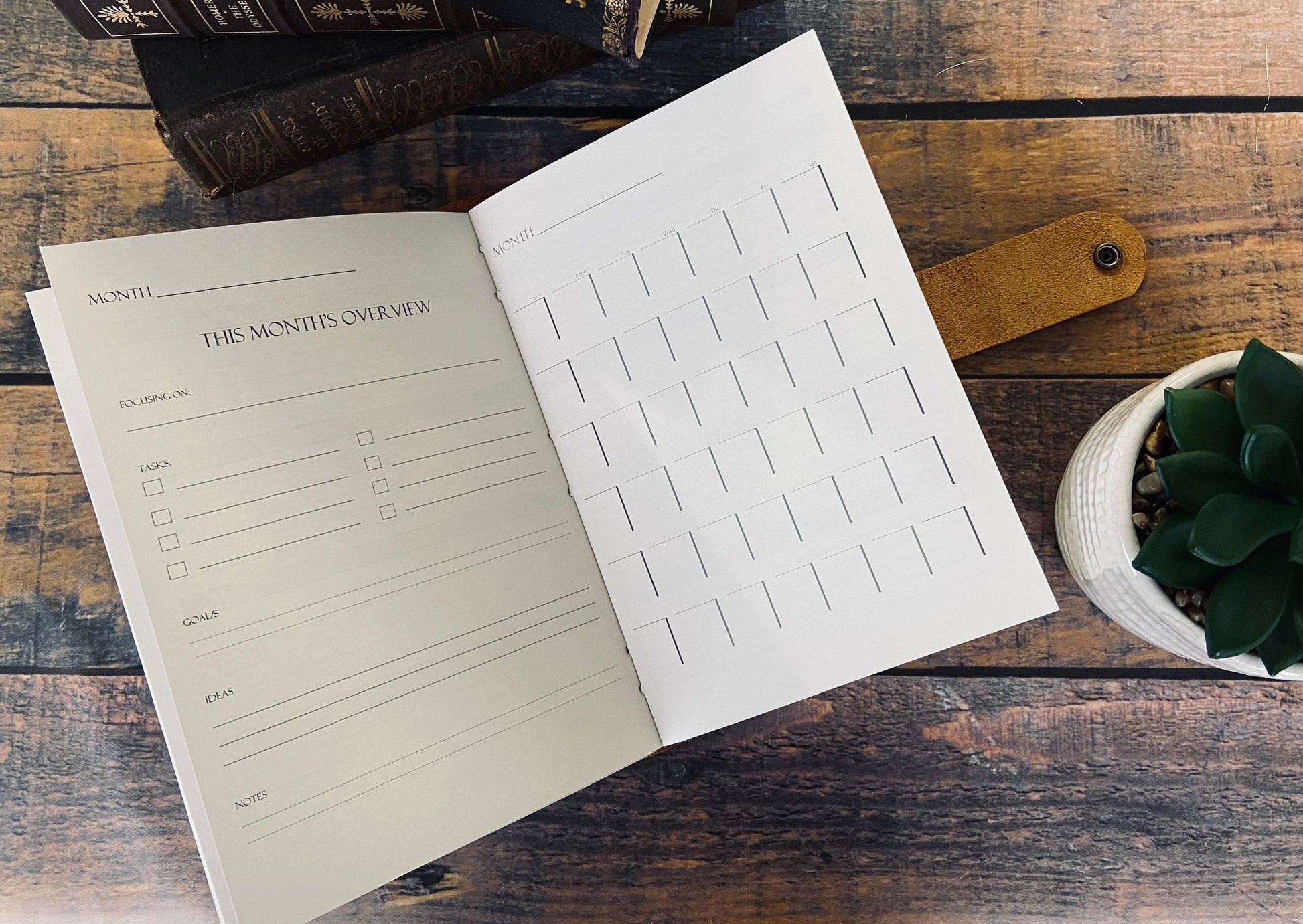 6x9 Personalized Leather Planner, Rustic Refillable OR Sewn 2022 Daily, Weekly, Monthly, Yearly Planning Journal, Premium Graduation Gift