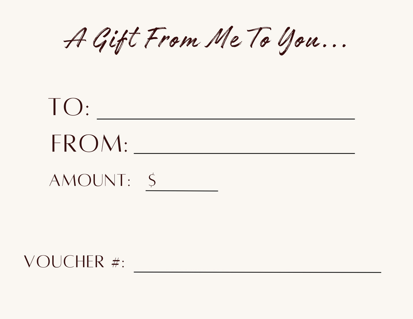 Hank Belle Rustic Gift Card - Physical Card