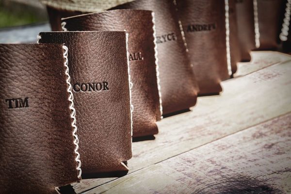 Hand Sewn Leather Drink Sleeve