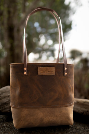 The Whitetail - Leather Tote Bag - Customizable Handbag