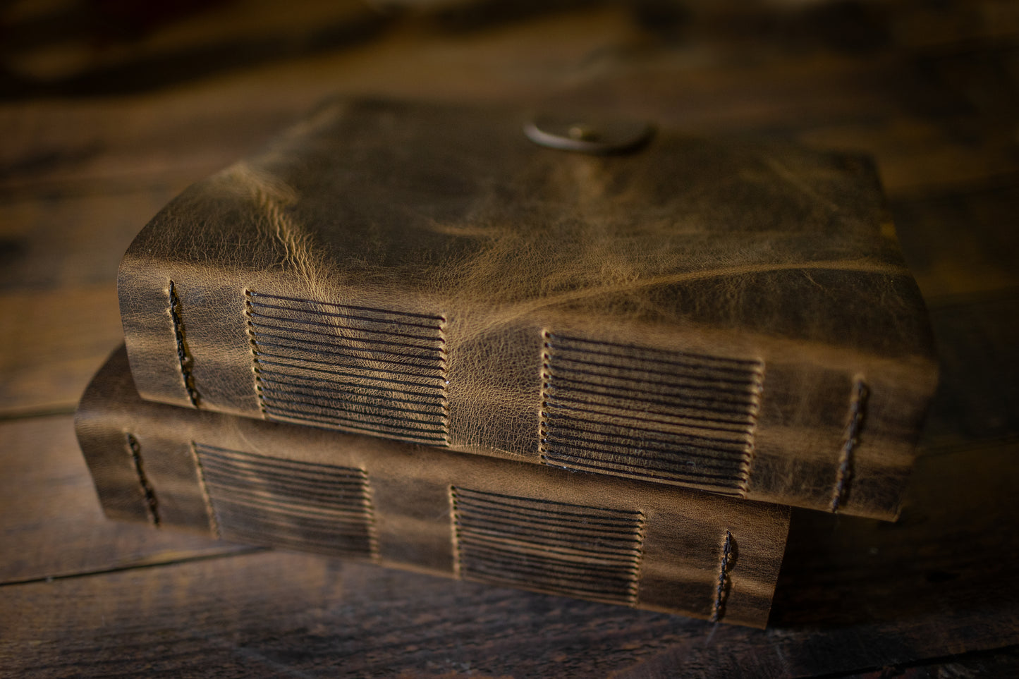 THE HALF TOME - Giant Leather Family Tome, Big Huge Rustic Heirloom Keepsake Book, Sewn in Premium Leather