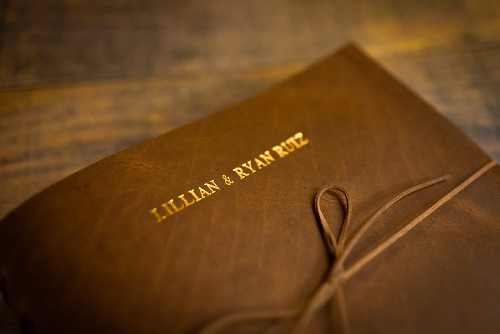 Leather Wedding Guest Book