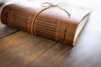 Personalized Wedding and Event Guest Book, Bound in Full Grain Leather