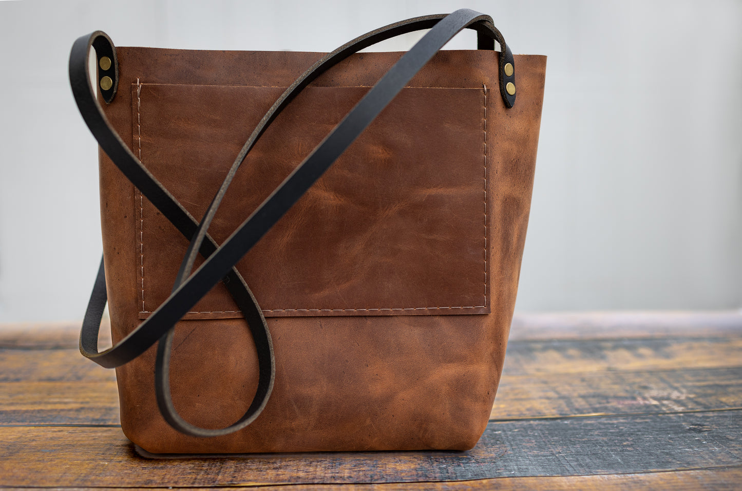 The Syringa - Leather Tote Shoulder Bag - Customizable Leather Bag