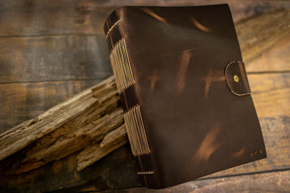 THE TOME - Giant Leather Family Tome, Rustic Heirloom Keepsake Book, Blank or Lined