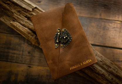 Vintage Clasp 2 - Sewn Bound Leather Journal