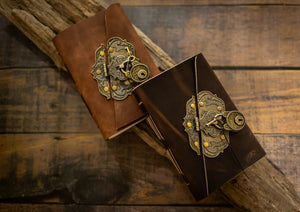 Lock + Key Leather Diary Journal