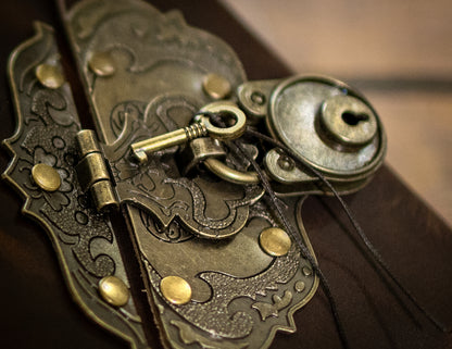 Lock + Key Diary - Sewn Bound Leather Journal