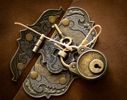 Lock + Key Diary - Sewn Bound Leather Journal