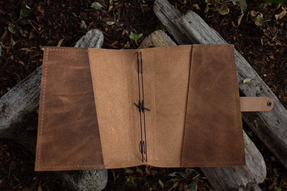 Inside Leather Journal Pockets
