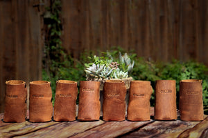 Embossed Leather Drink Sleeve