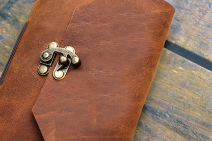 Vintage Clasp 1 Sewn Bound Leather Journal
