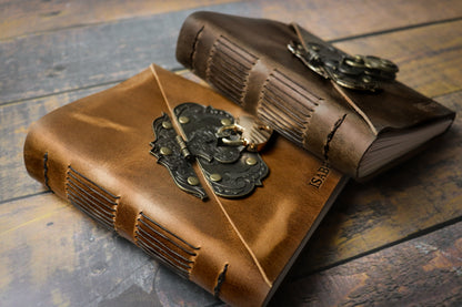 Lock + Key Diary - Sewn Bound Leather Journal