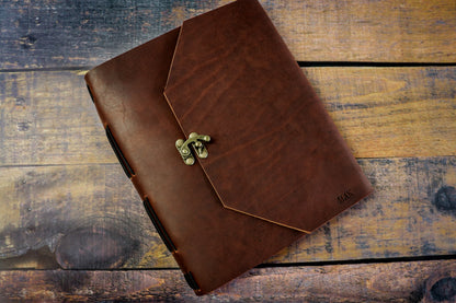 Vintage Clasp 1 Sewn Bound Leather Journal