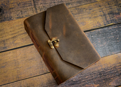 Vintage Clasp 1 Sewn Bound Leather Journal