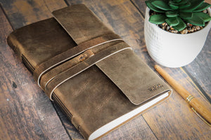 Wrap Watercolor Leather Journal