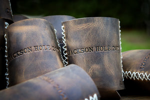 Hand Sewn Leather Drink Sleeve