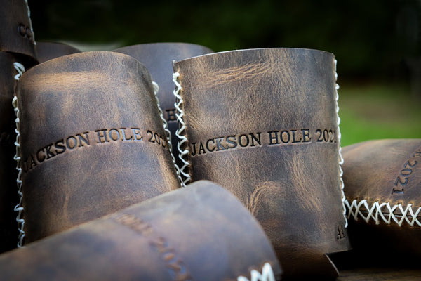 Hand Sewn Leather Drink Sleeve