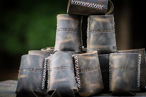 Hand Sewn Leather Drink Sleeve