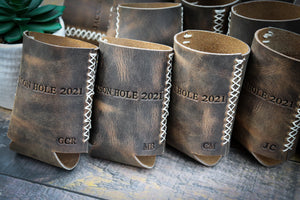 Hand Sewn Leather Drink Sleeve