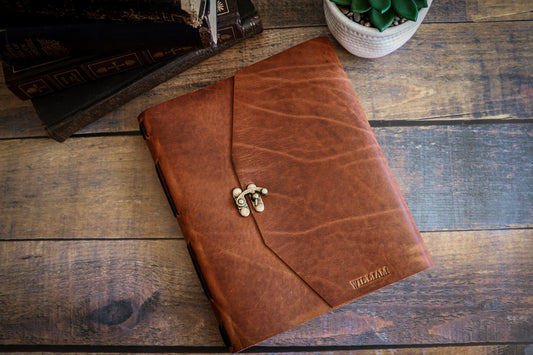 Vintage Clasp 1 Sewn Bound Leather Journal