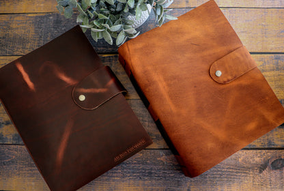 Classic Snap Notebook - Sewn Bound Leather Journal