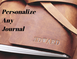 Sewn Bound Personalized Leather Journal, Rustic Notebook, Diary, Sketchbook, Watercolor Book, Premium Leather Bound + Fully Customizable