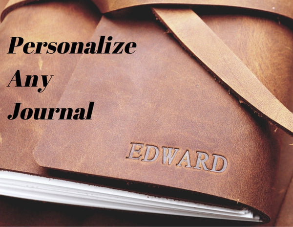 Sewn Bound Personalized Leather Journal, Rustic Notebook, Diary, Sketchbook, Watercolor Book, Premium Leather Bound + Fully Customizable