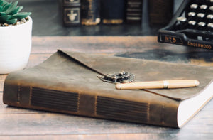 Sewn Vintage Leather Journal, Rustic Personalized Writing Diary, Watercolor Sketchbook, Premium Leather Bound, Mothers Day, Anniversary Gift