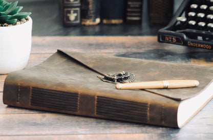 Sewn Vintage Leather Journal, Rustic Personalized Writing Diary, Watercolor Sketchbook, Premium Leather Bound, Mothers Day, Anniversary Gift