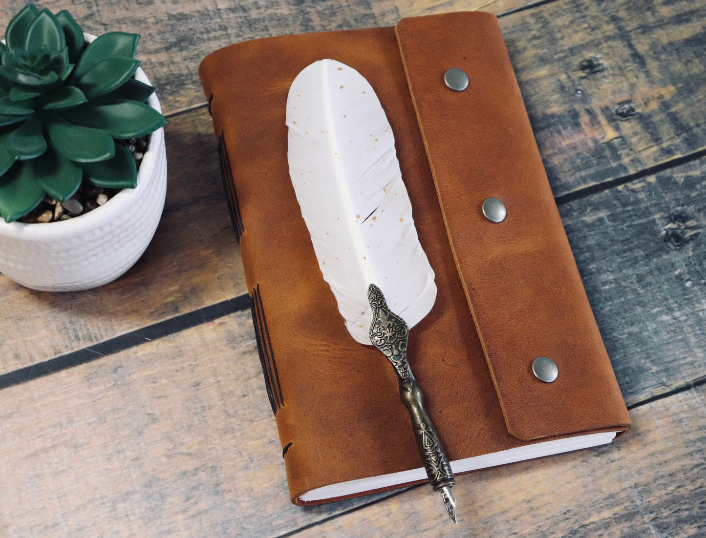 Sewn Bound Personalized Leather Journal, Rustic Notebook, Diary, Sketchbook, Watercolor Book, Premium Leather Bound + Fully Customizable