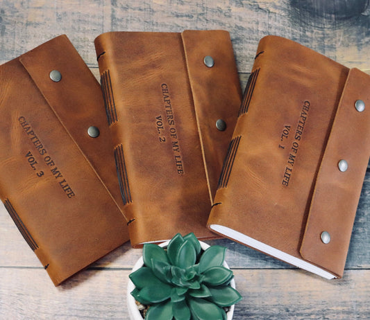 Refillable Leather Bound Journal, Bullet Journal Notebook, Watercolor Sketch Book, Rustic Leather Diary, Customizable + Personalized Gift