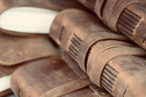 Sewn Bound Personalized Leather Journal, Rustic Notebook, Diary, Sketchbook, Watercolor Book, Premium Leather Bound + Fully Customizable