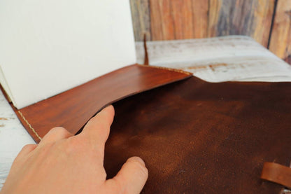 Journal Pockets for Leather Journals, Personalize and Customize Option For All Hank Belle Journals, Hand Sewn, Full Grain Premium Leather