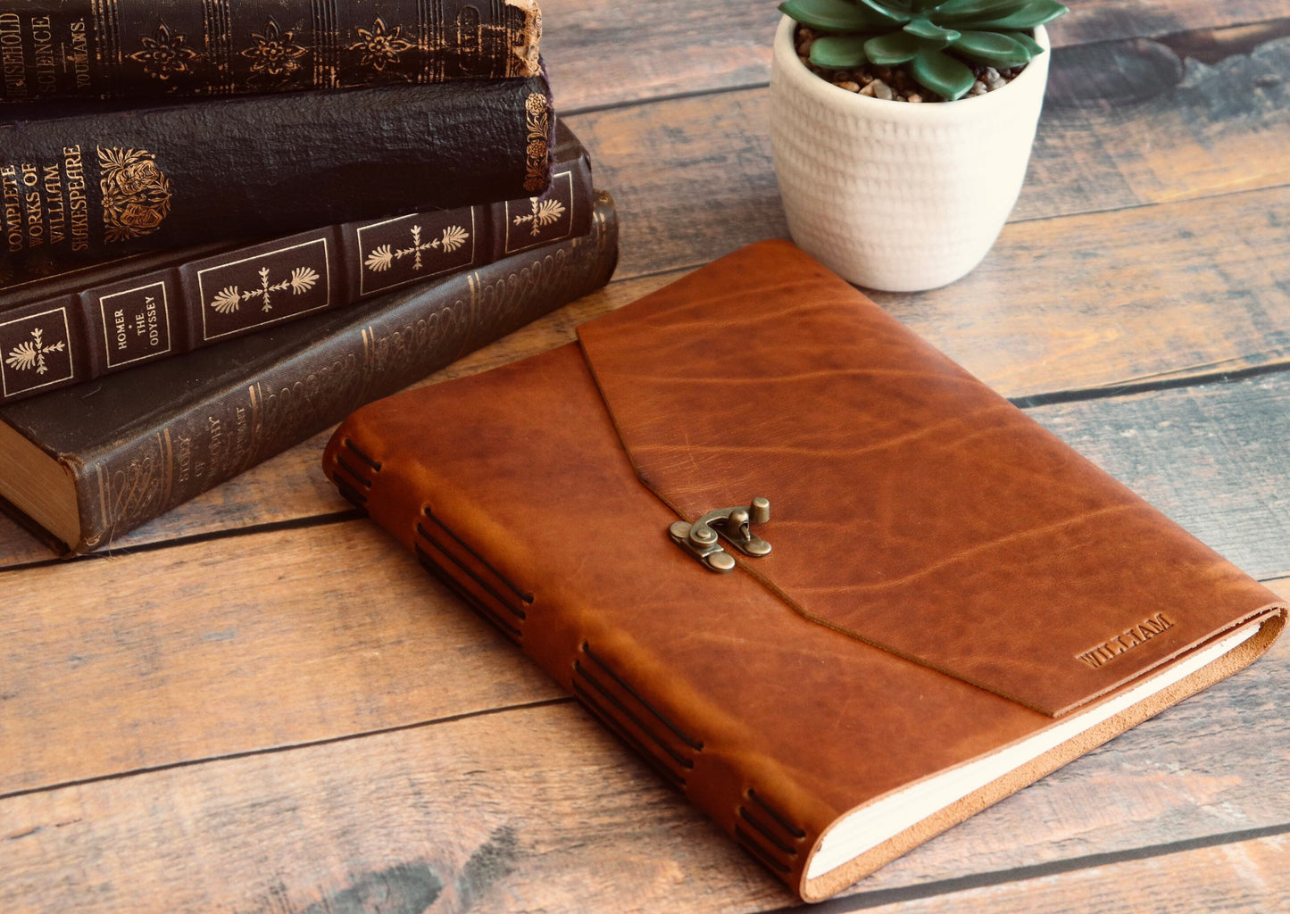 Refillable Full Grain Leather Bound Journal, Rustic Writing Diary, Vintage Clasp Book, Watercolor Book, Sketchbook, Personalized Gift