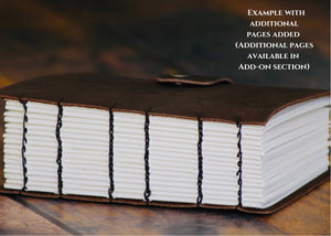 Coptic Bound Leather Journal, Hand Sewn Watercolor Or Sketch Book, Full Grain Leather Art Journal, Vintage Style Tome, Gift for Artists