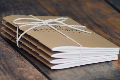 4 PACK Paper Booklets for Refillable Hank Belle Journals or Standalone; High Quality Mixed Media, Watercolor, Lined, Bullet Paper