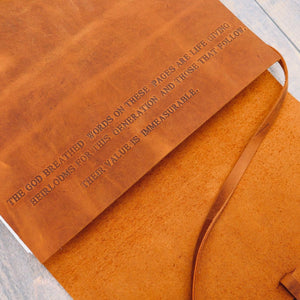 Add This Listing To Your Order For Additional Embossing On Your Journal Cover, Personalization, Engraving, Genuine Full Grain Leather